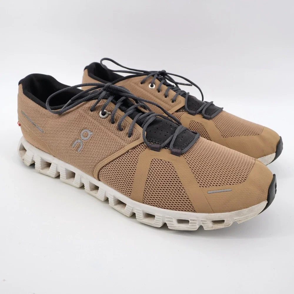 On Cloud 5 CloudTec Running Shoes Chai Magnet Tan Mens Size 12 Sneaker